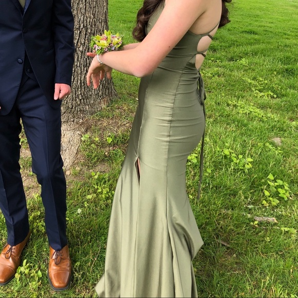 Olive green dress - Picture 2 of 4